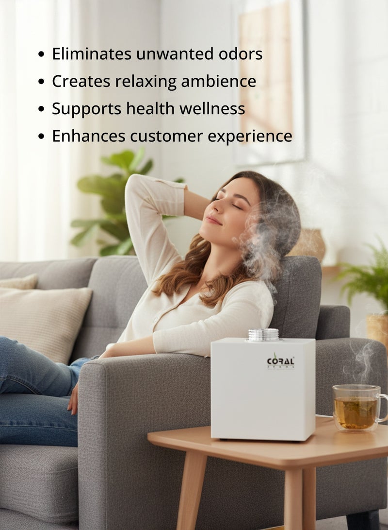 CORAL AROMA 360 Smart Aroma Diffuser Black, Large Area Air Freshener with App Controls, 500ml Refill Capacity, 5 Aroma Vents, Covers up to 400m², for Home, Office, Hotel, Gyms etc - Image 3