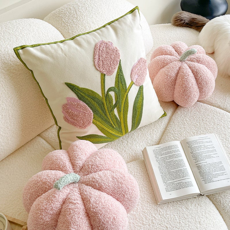 Ins Style Tulip Decorative Pillow Cover, Nordic Design Cushion for Sofa Bed - Image 1