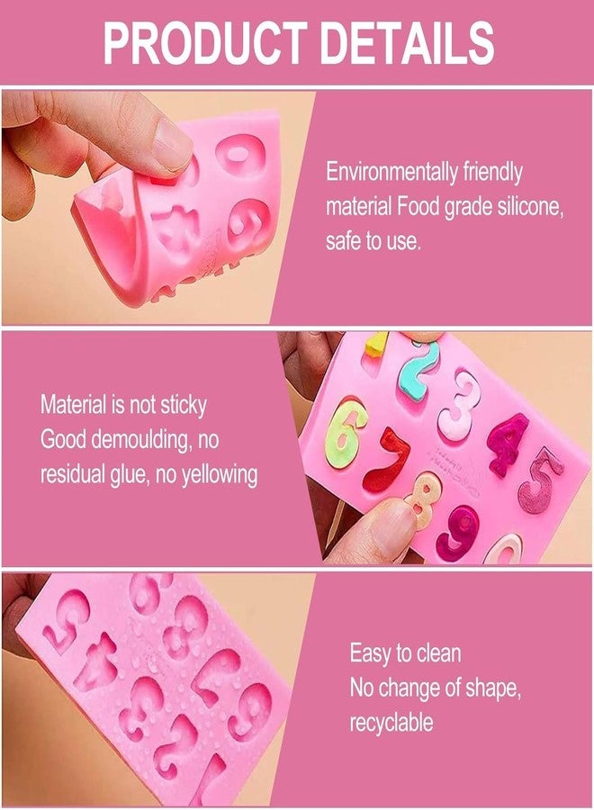 QEEYON 4Pcs Silicone Letter Molds for Chocolate, Mini 26 Letter and 0-9 Numbers Moulds, BPA-Free Edible Alphabet Fondant Molds for Cake Decorating Baking Candy Gummy Ice Cube Tray - Image 4