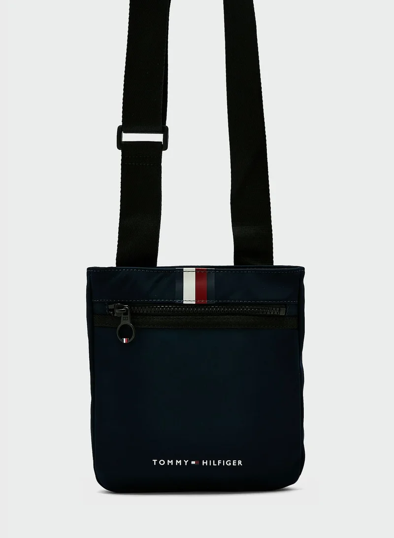 TOMMY HILFIGER Logo Skyline Stripe Messenger Bag