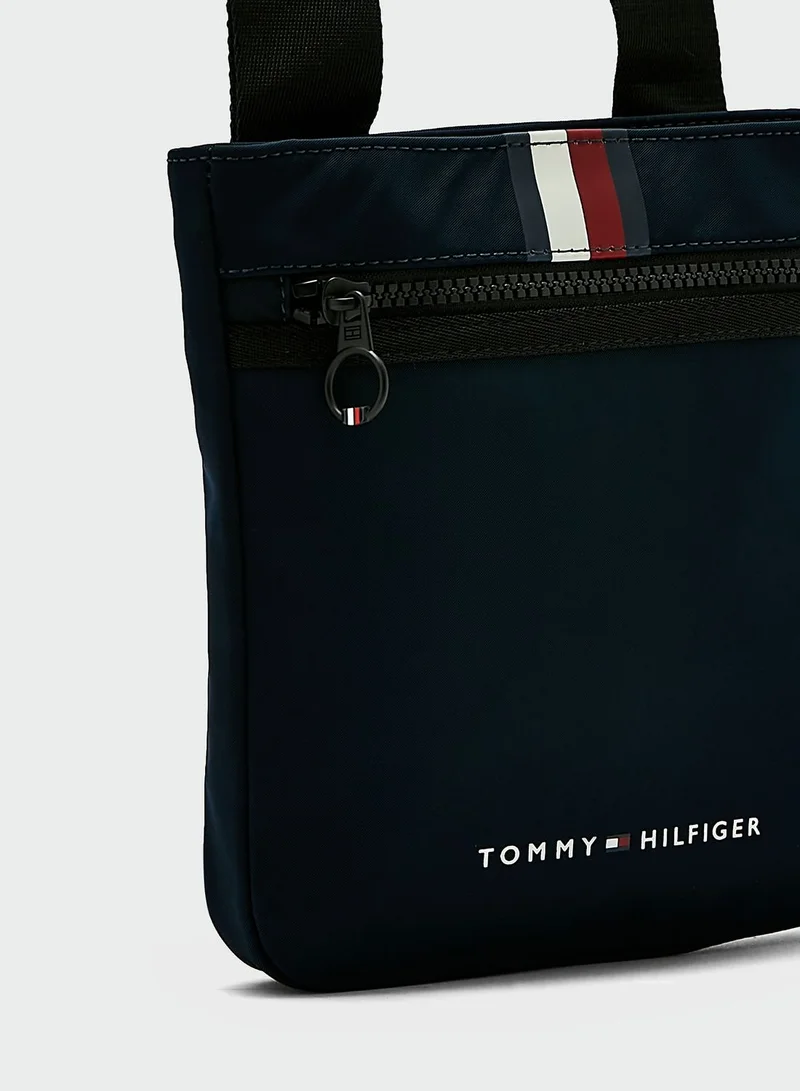 TOMMY HILFIGER Logo Skyline Stripe Messenger Bag