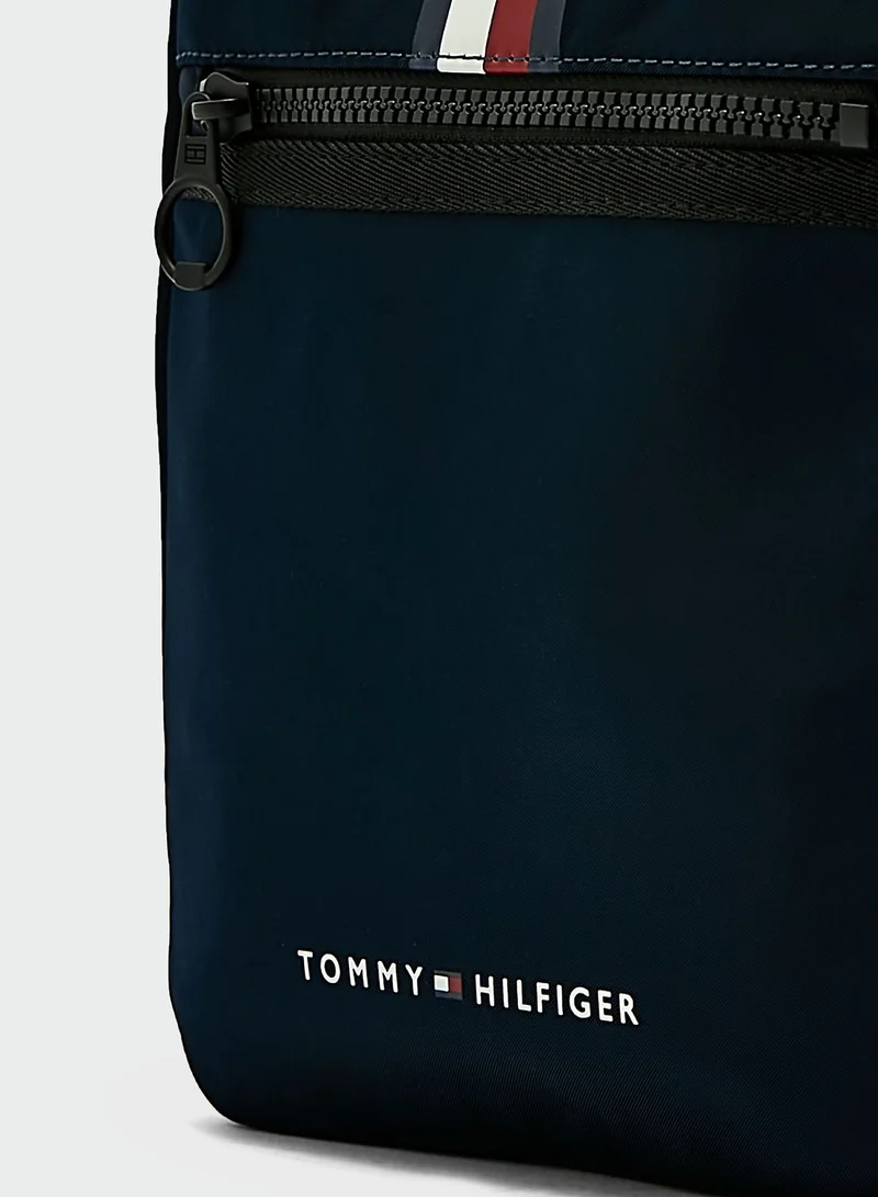 TOMMY HILFIGER Logo Skyline Stripe Messenger Bag