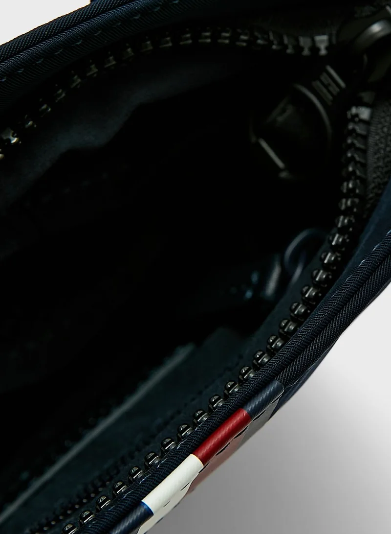 TOMMY HILFIGER Logo Skyline Stripe Messenger Bag