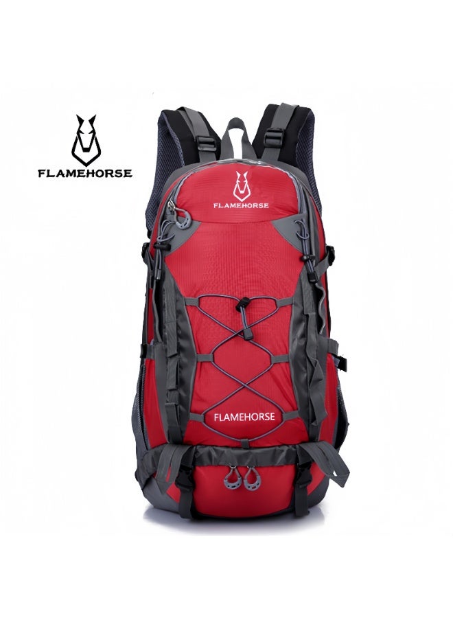 فليم هورس حقيبة تسلق الجبال الخارجية الجديدة، حقيبة ظهر رياضية بسعة 50 لترًا، حقيبة سفر من النايلون المقاوم للماء - Image 1