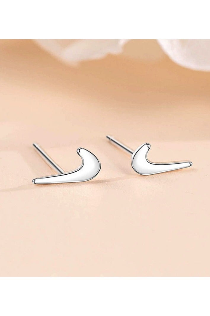 Goolsky Minimalist Sterling Silver Stud Earrings for Women – New Trendy Cool-Tone Style, Dainty Hypoallergenic Design for Sensitive Ears  - Image 2