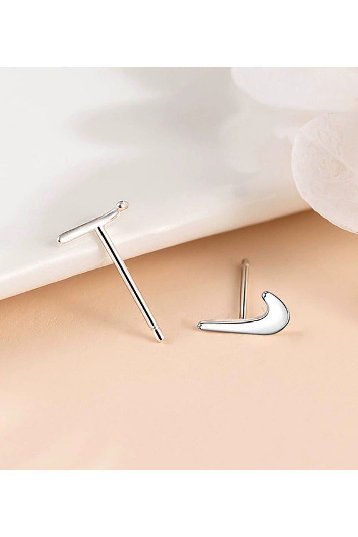Goolsky Minimalist Sterling Silver Stud Earrings for Women – New Trendy Cool-Tone Style, Dainty Hypoallergenic Design for Sensitive Ears  - Image 4