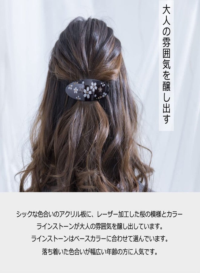 Cocoluck Japanese Hair Barrette for women Sakura Cute Kawaii (Red) - Image 4