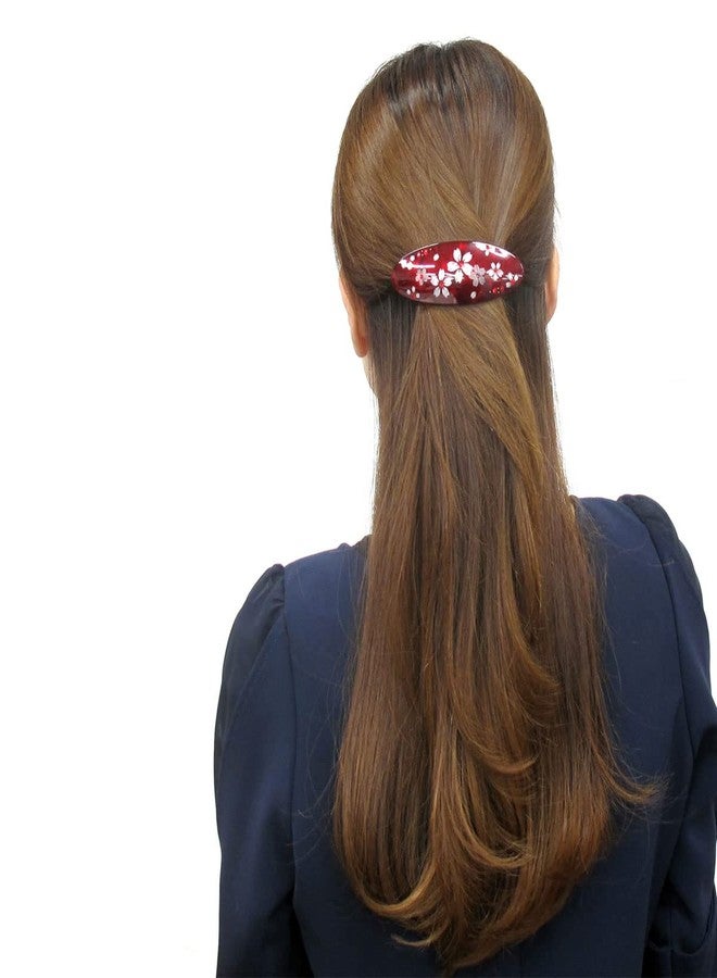 Cocoluck Japanese Hair Barrette for women Sakura Cute Kawaii (Red) - Image 3