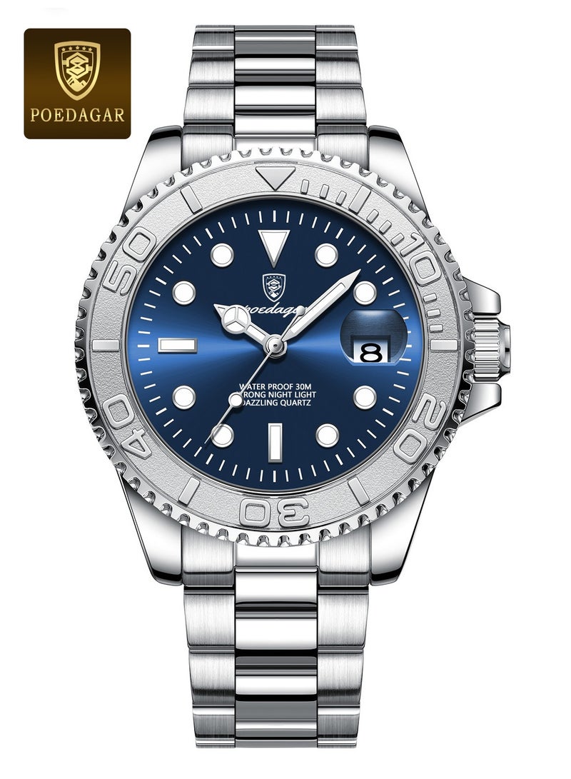 POEDAGAR Man  Watch , Waterproof Luminous Men's Watch Quartz，Men's Wrist Watches - Image 2