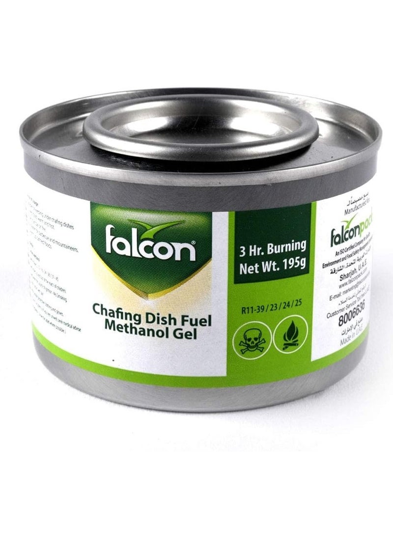 Falcon Chafing Dish Fuel Methanol Gel Gas Dishes Burner Can to Keep Food Warm with 3 Hours (Pack of 5)  - Image 1