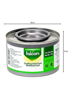 Falcon Chafing Dish Fuel Methanol Gel Gas Dishes Burner Can to Keep Food Warm with 3 Hours (Pack of 5)  - Image 3