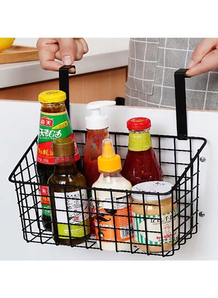 DubaiGallery 2pcs Hanging Storage Basket, Hollow Out Storage Basket For Home, Simple And Large Capacity Storage Rack For Toiletries, Iron Plants Hanging Shelf, Shampoo Shower Gel Holder Organizer, Bathroom Accessories  - Image 3