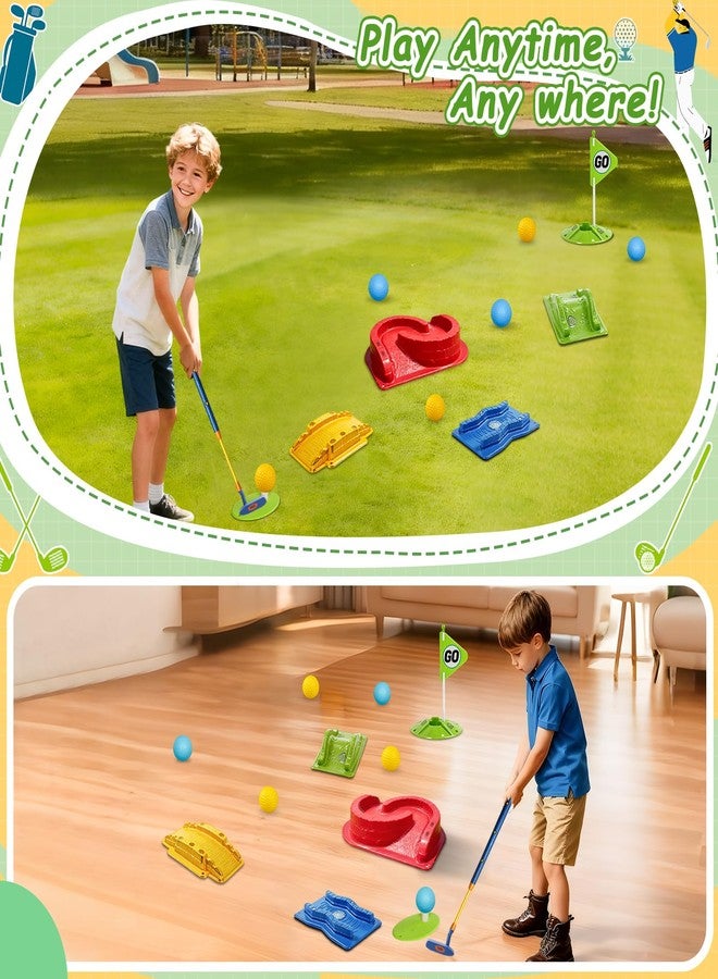 POWCAVA Kids Golf Set with Club - 16Pcs Kids Toy Golf Games Set, Mini Games Toddler Golf Set, Sports Outdoor Indoor Toys, Birthday for Girls Boys - Image 3