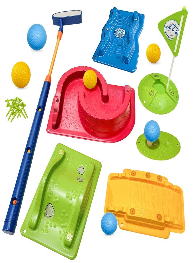 POWCAVA Kids Golf Set with Club - 16Pcs Kids Toy Golf Games Set, Mini Games Toddler Golf Set, Sports Outdoor Indoor Toys, Birthday for Girls Boys - Image 1
