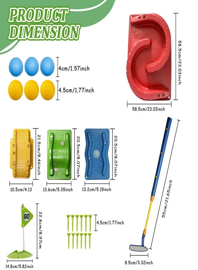 POWCAVA Kids Golf Set with Club - 16Pcs Kids Toy Golf Games Set, Mini Games Toddler Golf Set, Sports Outdoor Indoor Toys, Birthday for Girls Boys - Image 4
