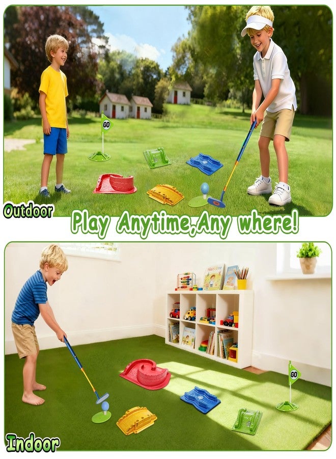 POWCAVA Kids Golf Set with Club - 16Pcs Kids Toy Golf Games Set, Mini Games Toddler Golf Set, Sports Outdoor Indoor Toys, Birthday for Girls Boys - Image 2