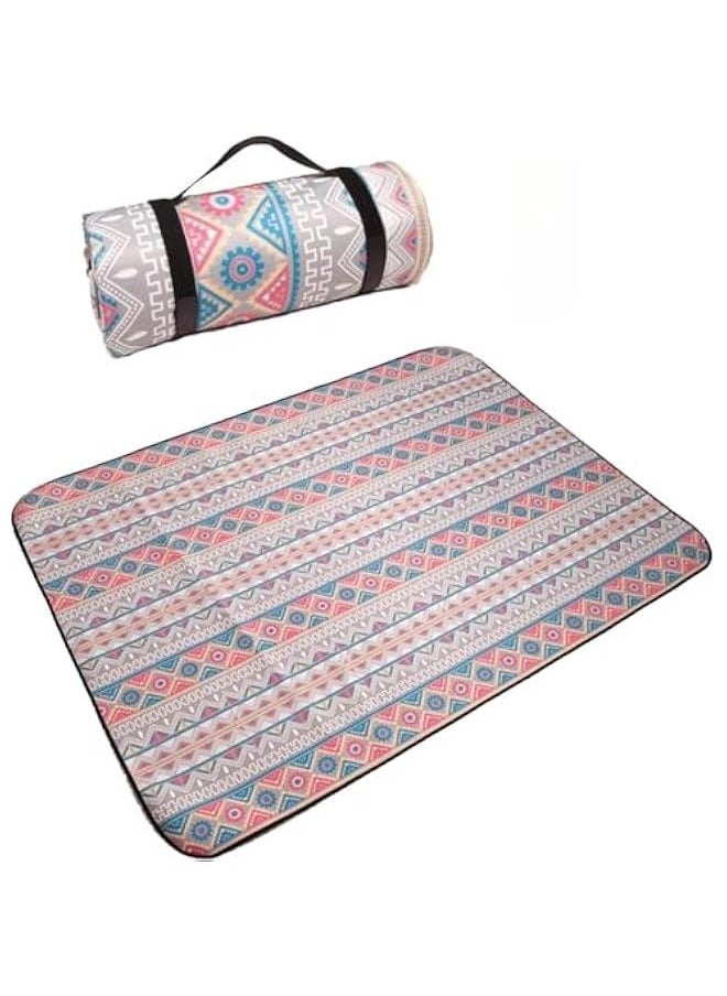 HOOKOR Extra Large Picnic Mat,Outdoor Waterproof Fordable Camping Mat Sandproof Portable Beach Mat 200x200cm Lightweight Folding Camping Rug for Hiking Festivals on Grass  - Image 1