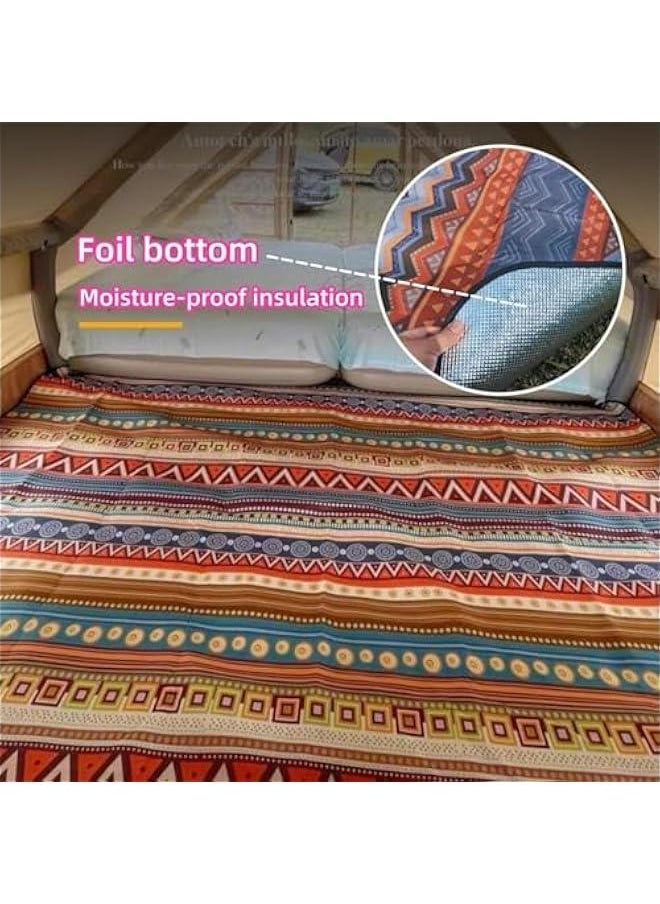 HOOKOR Extra Large Picnic Mat,Outdoor Waterproof Fordable Camping Mat Sandproof Portable Beach Mat 200x200cm Lightweight Folding Camping Rug for Hiking Festivals on Grass  - Image 4