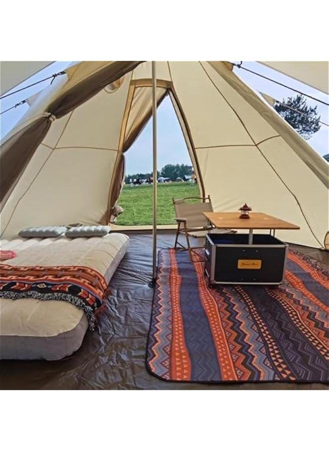 HOOKOR Extra Large Picnic Mat,Outdoor Waterproof Fordable Camping Mat Sandproof Portable Beach Mat 200x200cm Lightweight Folding Camping Rug for Hiking Festivals on Grass  - Image 5