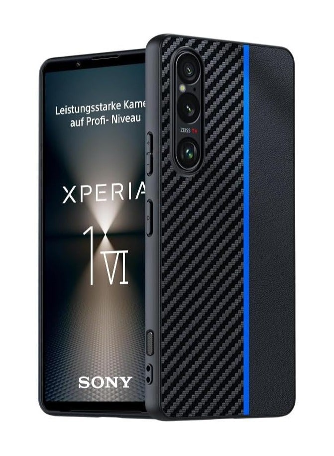 general Carbon Fiber Texture Leather Compatible with Sony Xperia 1 VI 5G Case Cover Ultra Thin Shockproof Back for Sony Xperia 1 VI