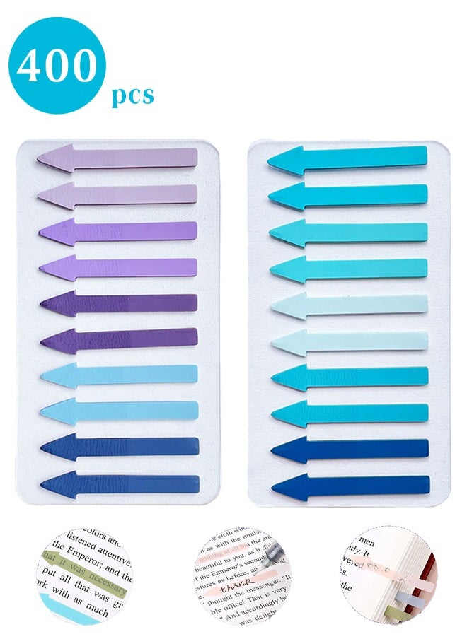 Lemon 400 Pcs Colored Flag Sticky Tabs Reusable, Transparent Arrow Flags for Highlighting, Marking, Aesthetic Sticky Notes for Office School Supplies (20 colors)  - Image 1