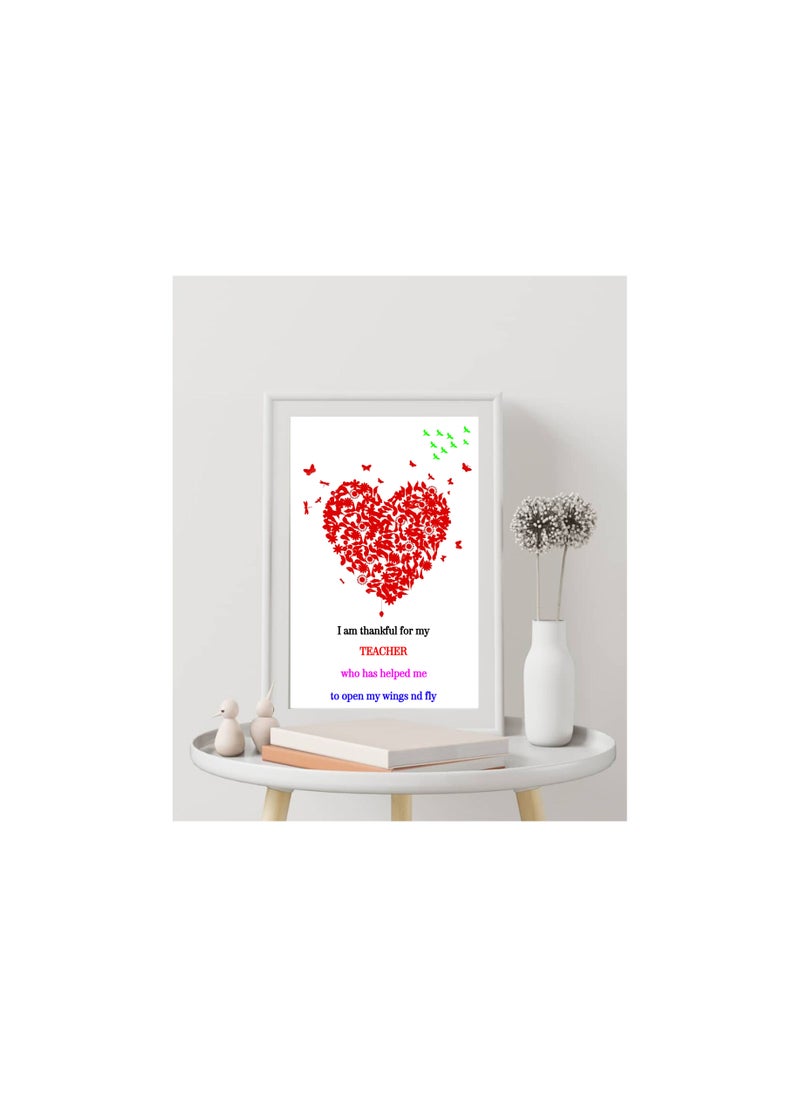 PRINTSHOP4ME - Teacher's Day Personalized Photo Frames Customized Wall Decor & Tabletop Display With Free Printing And White Frame Perfect Teacher's Day Gift Idea For Educators And Mentors - Image 1