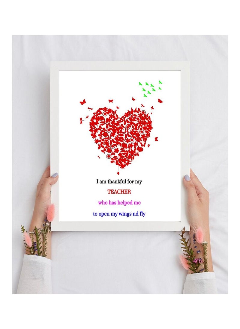 PRINTSHOP4ME - Teacher's Day Personalized Photo Frames Customized Wall Decor & Tabletop Display With Free Printing And White Frame Perfect Teacher's Day Gift Idea For Educators And Mentors - Image 1