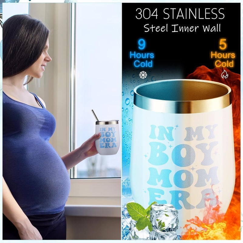 WinnerWhy 8 Sets New Mom Gifts Pregnancy After Birth Inspire Self Care 12 oz Tumbler First Time Gift Set for Expecting MomBlue - Image 5
