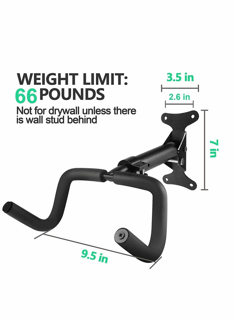 SYOSI Bike Wall Mount Rack, Bicycle Rack Storage, Horizontal Bicycle Storage Hanger, Adjustable Bike Hanging Hook, Foldable Heavy Duty Bike Rack Hook Holder Mounted Garage Indoor or Home,Black, 1 Pcs - Image 4