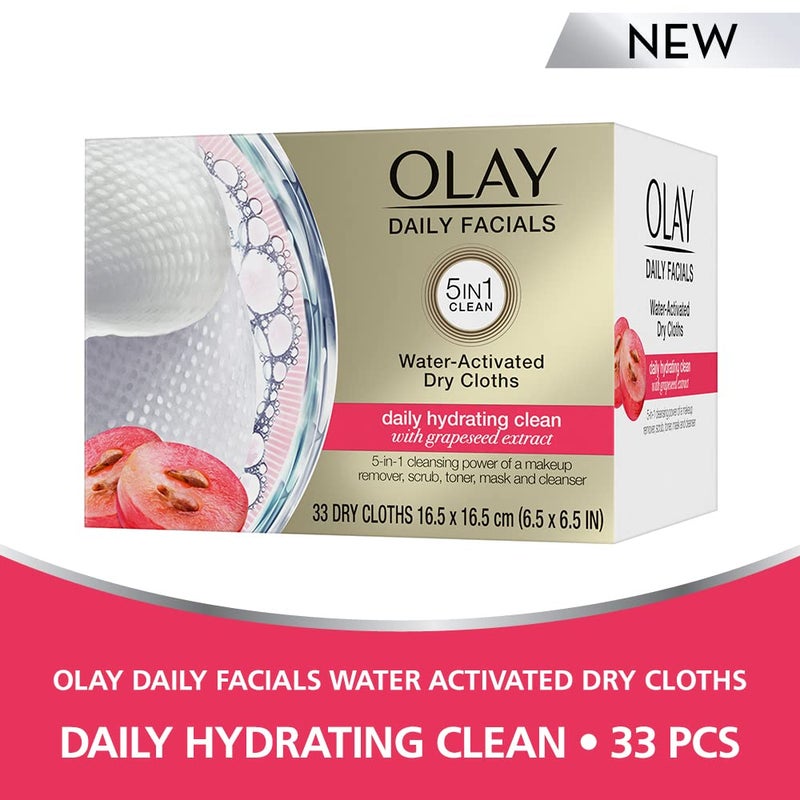 Olay Olay Daily Facials Daily Clean 4in1 Water Activated Cleansing Cloths 33 count - Image 4