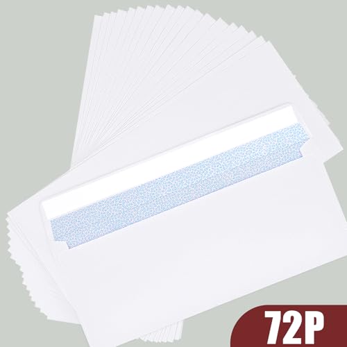 Joyberg 72 Packs #10 Envelopes, Business Envelopes, Envelopes Self Seal, Security Envelopes, Peel and Seal Closure, Size 4-1/8 X 9-1/2 Inches, White, 26LB - Image 4