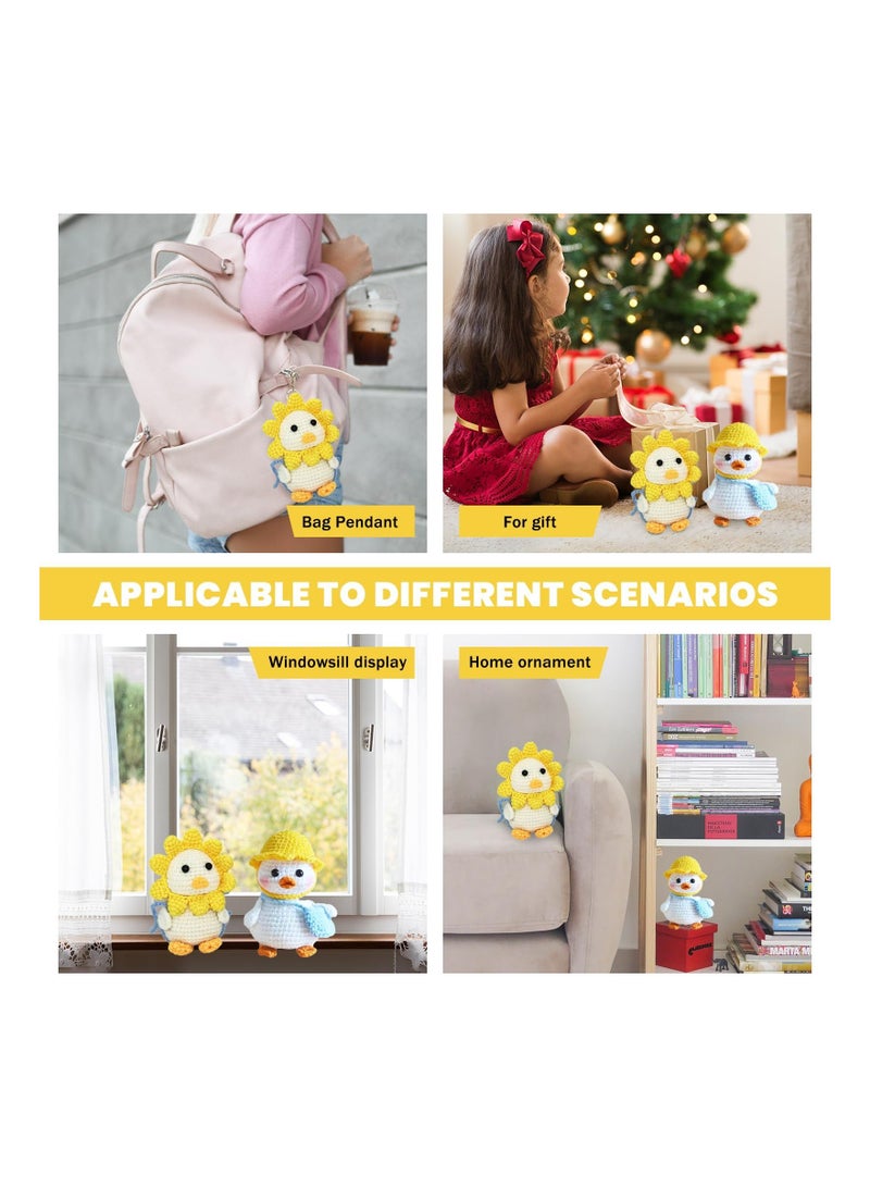 SYOSI Crochet Kit for Beginners 2 Animal Patterns Set with Step by Step Video Instruction Ideal for Adults and Kids (Duck) - Image 5