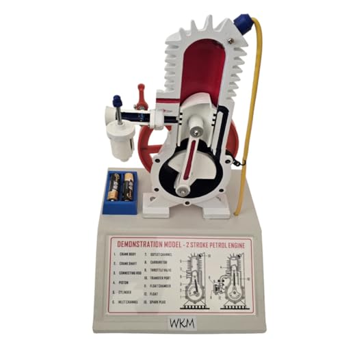 WKM 2-Stroke Petrol Engine Model – Cut-Section Metal Working Model Showing Intake, Compression, Power & Exhaust for Classroom Demonstrations - Image 5