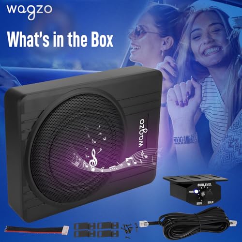 Wagzo Car Subwoofer WAWF-06, N Series (10 Inches) Active Underseat Subwoofer 1200, RMS Power 300+ Watts, Ultra Sleek, Shallow subwoofer, high Level Input/Audio - line Input - Image 5