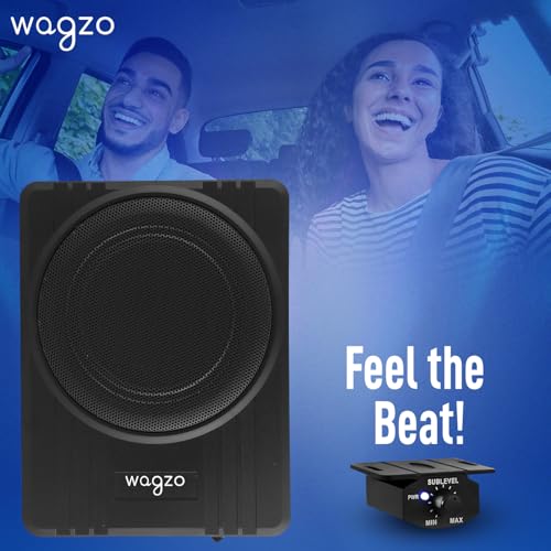 Wagzo Car Subwoofer WAWF-06, N Series (10 Inches) Active Underseat Subwoofer 1200, RMS Power 300+ Watts, Ultra Sleek, Shallow subwoofer, high Level Input/Audio - line Input - Image 4