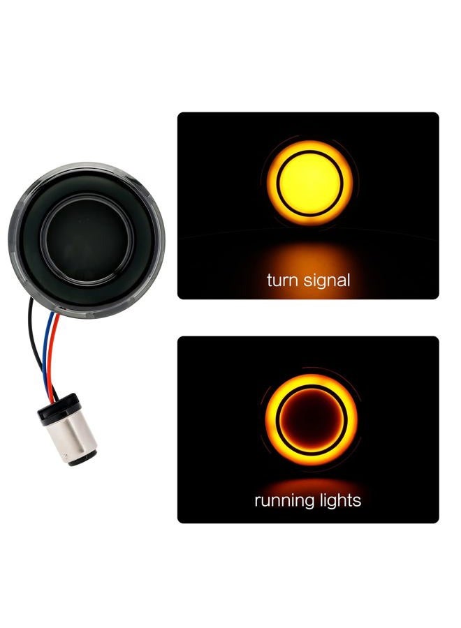LKV 1157 Front Motorcycle LED Turn Signals Light 2 Inch Bullet Smoked Lens Compatible for Harley Davidson Touring Dyna Softail Sportster Street Glide Road Glide Iron 883 Road King - Image 4