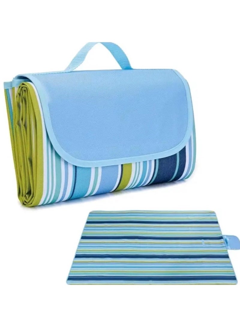 كلين ويف بطانية نزهات وشاطئ مقاومة للماء – سجادة خارجية قابلة للطي بحجم كبير 80×145 سم مع طبقة أكسفورد سفلية متينة، مانعة للرمل، قابلة للغسل في الغسالة، مثالية للشاطئ، التخييم، المسبح والحديقة - Image 4