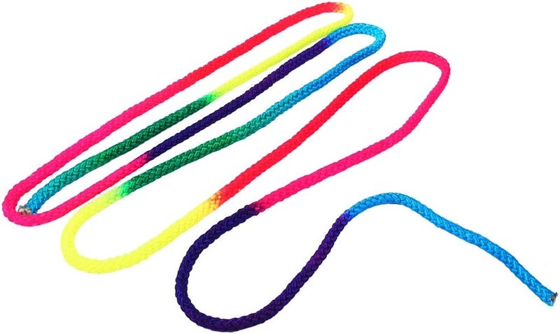 klarako 2.8m Gymnastics Rope, Gymnastics Arts Rope, Jump Ropes with Rainbow Color Durable Nylon Material Rope Arts Competition Rope for Gymnastics Yoga Training - Image 1