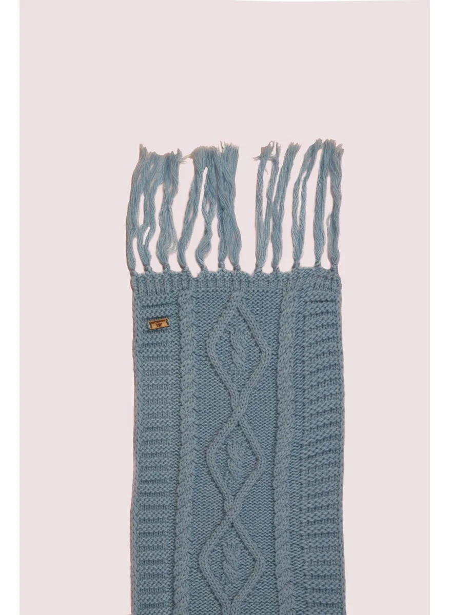 Alexander Gardi Knitted Detailed Tassel Scarf (B20-18842)