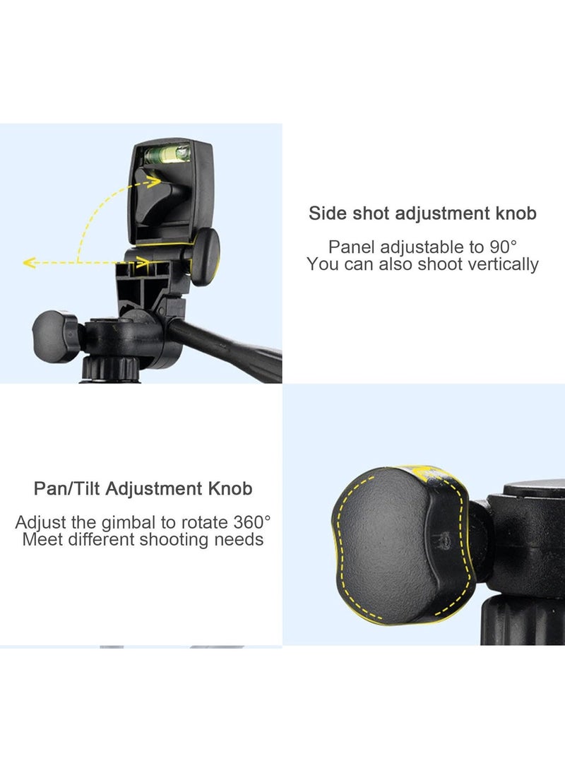 ZERIFAM Camera Tripod, 100cm Portable Tripod Stand with Phone Mount, Aluminum, Includes Travel Bag and Remote, for DSLR, SLR, Phone - Image 5