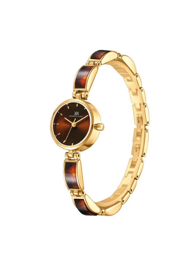 KENNETH SCOTT Women's Alloy and Acetate Plastic Analog Watch K24502-GCDD - 22 mm