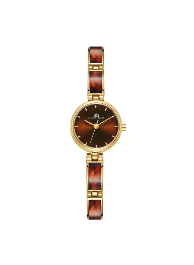 KENNETH SCOTT Women's Alloy and Acetate Plastic Analog Watch K24502-GCDD - 22 mm  - Image 1