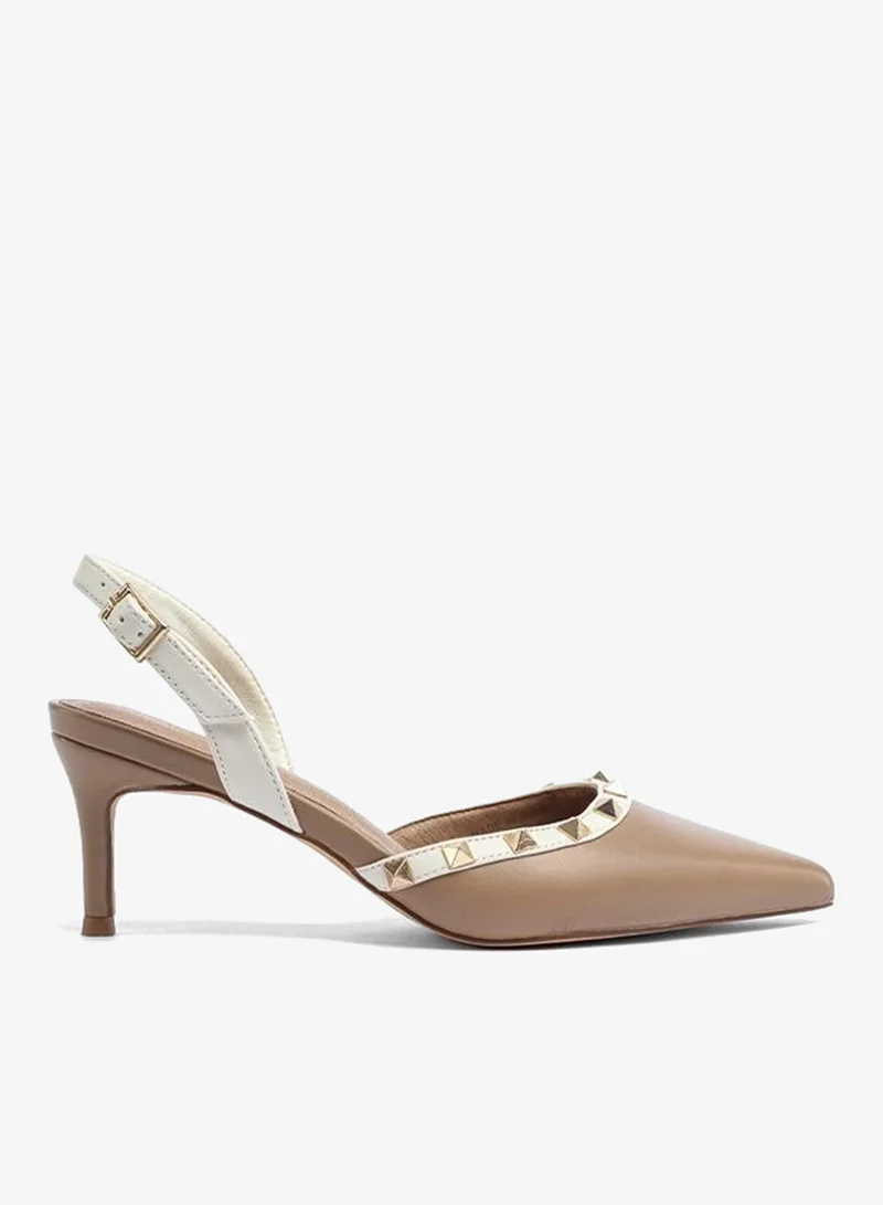 FYOR Stylish Pointed Studded Pump AJ 004