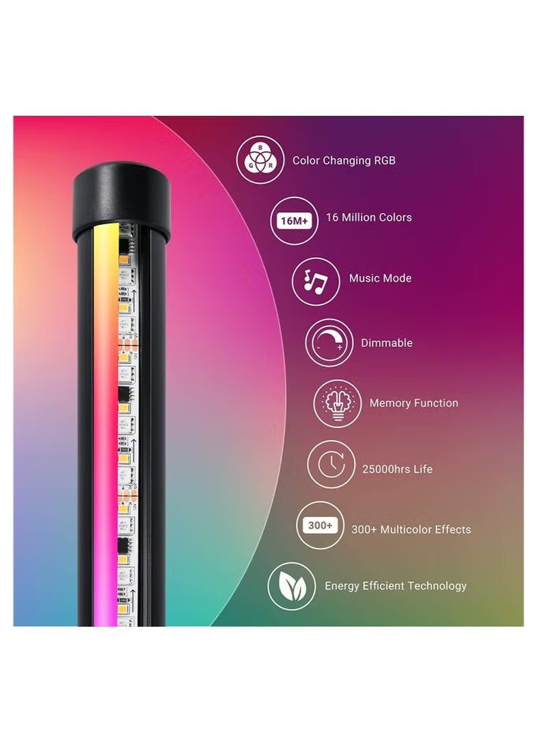 Standing Corner Mood Floor Lamp Corner Led Floor Lamp RGB Color Changing Atmosphere Light with Remote Control for Living Room, Bed Room - Image 2