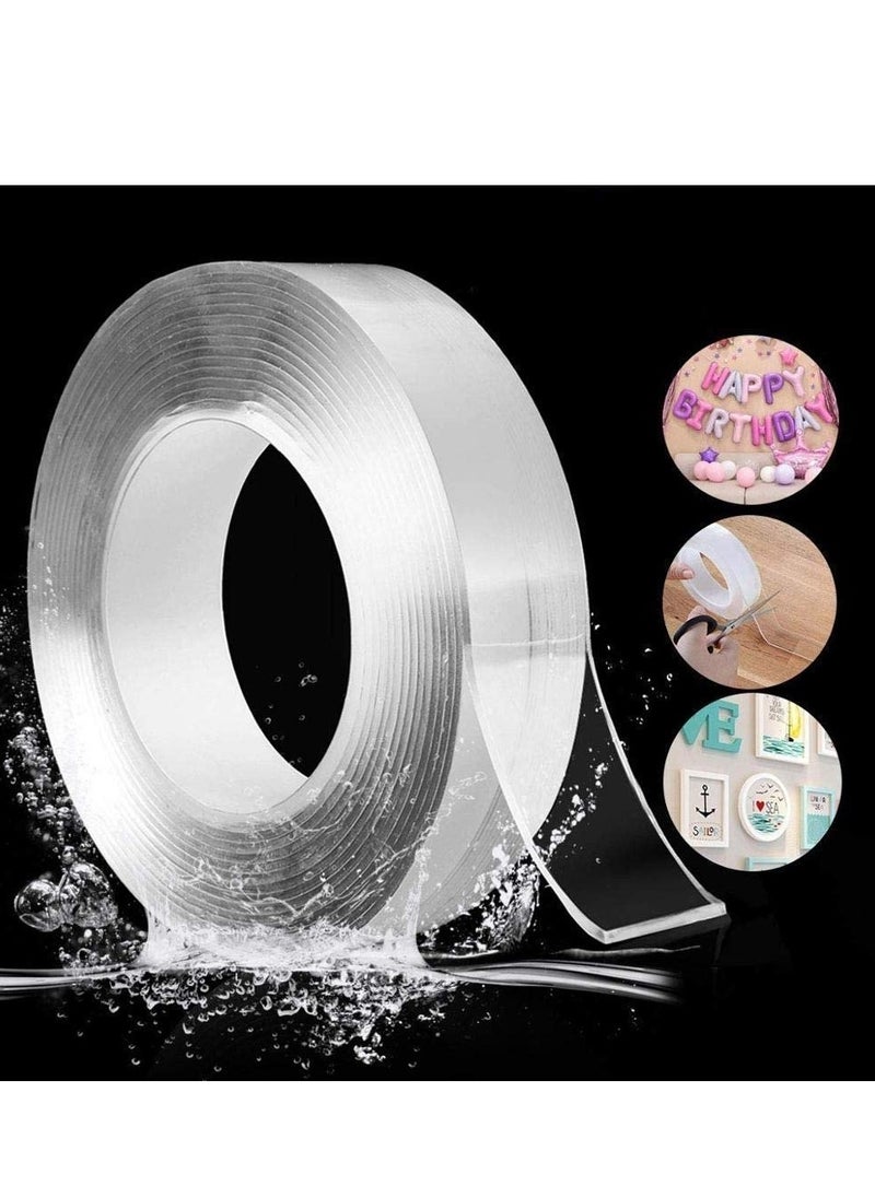 Ivy - Monkey Grip 1m, Reusable Washable Adhesive Silicone Tape, Multi-Functional Anti-Slip Double Sided Sticky Strips, Clear - Image 1