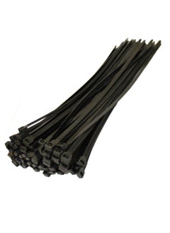 Generic Cable Ties 200mm x 3.6mm Strong and Durable Zip Ties for Electrical, Networking, and Home Use, Black Colour Pack of 100 Ties 
