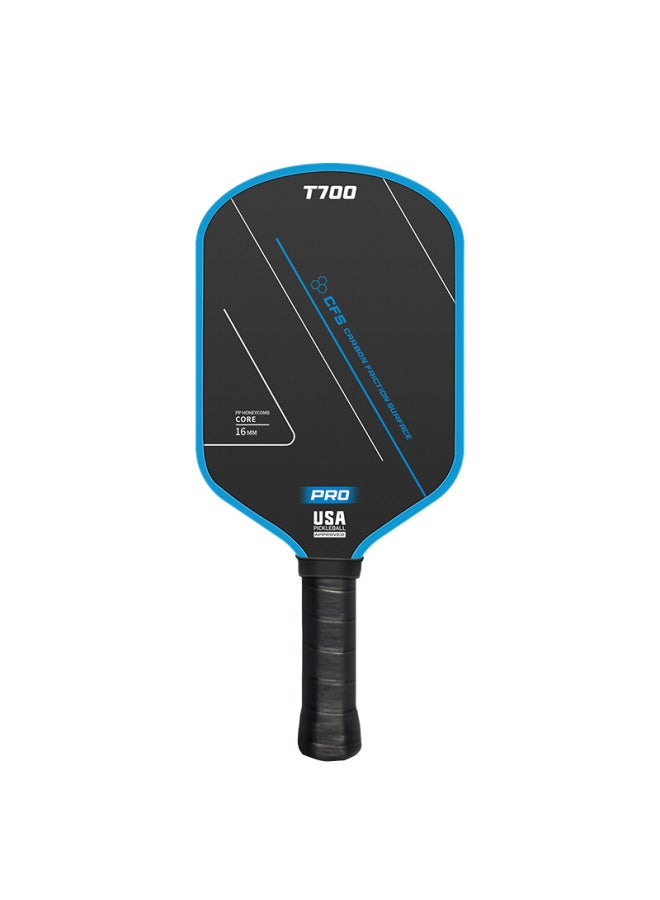 Stock Brand Pickleball Racket Carbon Fiber T700 Extended Cloth Texture Matte 16mm Set Padball