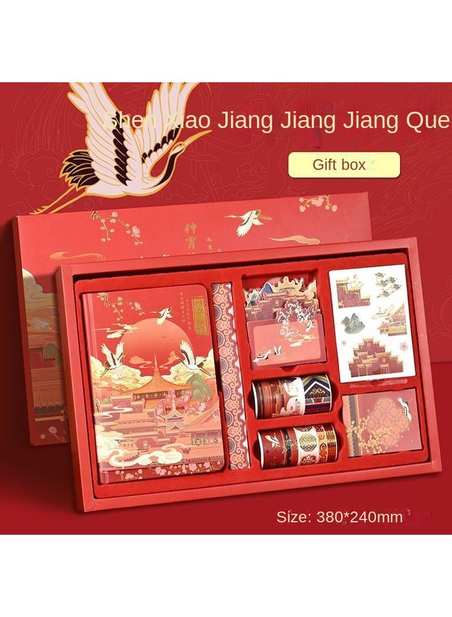 Bluejw Guochao Nine-color Deer Guofeng Handbook Dunhuang Feitian Antique Commemorative Suit Fengshou Handbook Birthday Gift - Image 1