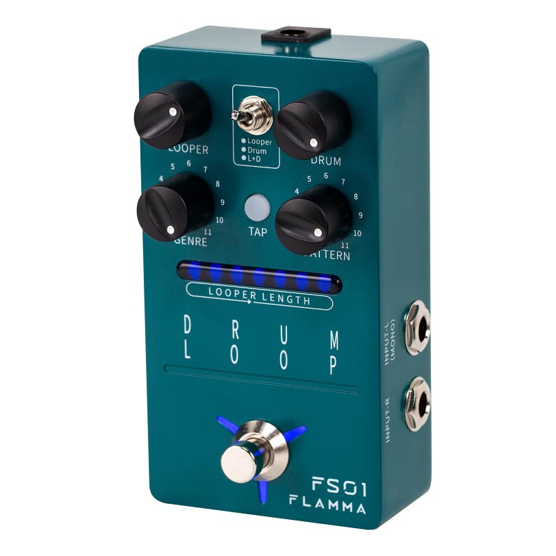 FLAMMA FS01 Drum Machine Phrase Loop Pedal Guitar Pedal Mix Mode 20 Minutes Looper Capacity 121 Rhythms