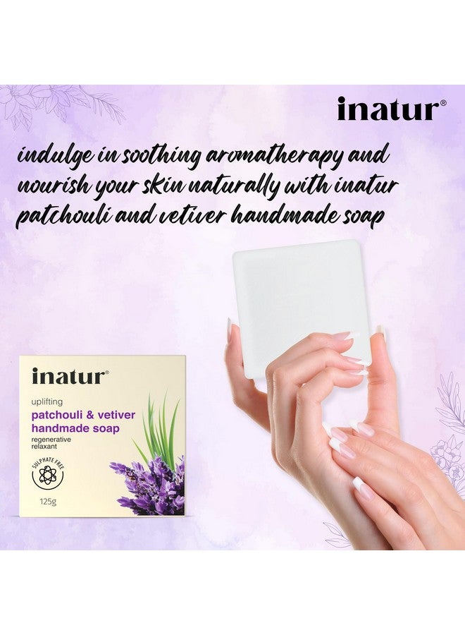 إناتور صابون الباتشولي ونجيل الهند المصنوع يدويًا منعش ومنعش طبيعي ونباتي 125 جم - Image 2